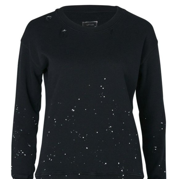 MOTHER Destructed TORN Rip SPLATTER Sweatshirt - Picture 1 of 1